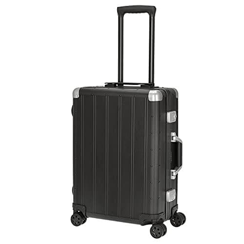 Alumaxx 45171 - Orbit reseväska, vagnväska av aluminium, vagnväska med 4 dubbla 360° slätgående hjul, svart väska ca 54 cm