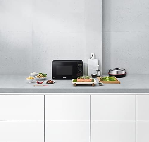 Panasonic NN-GD35HBGTG mikroaaltouuni grillillä (1000 W, höyrystin, höyrystin, yhdistelmämikroaaltouuni, pizzapannu, 23 litraa) musta