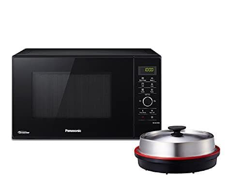 Panasonic NN-GD35HBGTG mikrovågsugn med grill (1000 W, ångkokare, ångkokare, kombinerad mikrovågsugn, pizzapanna, 23 liter) svart