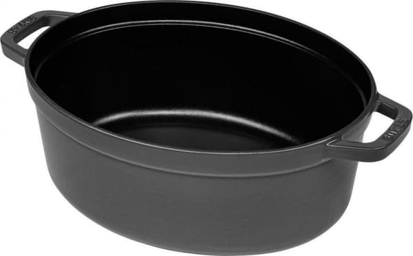 Staub cocotte - oval - 31 cm - grafitgrå