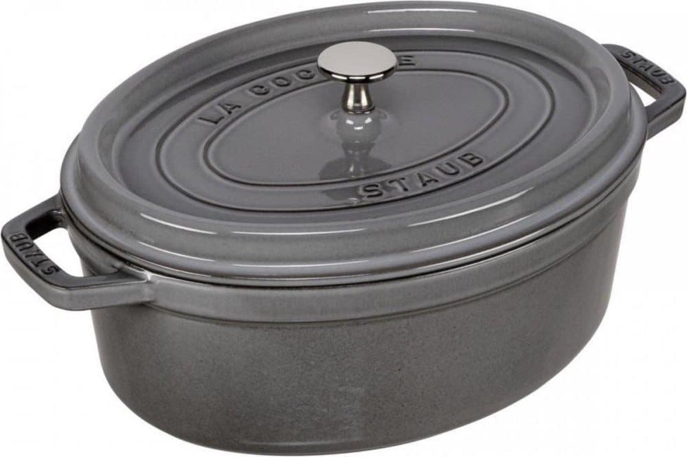 Staub Cocotte - Oval - 29 cm - Grafitgrå