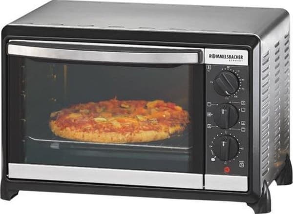 Rommelsbacher BG 1055/E - fritstående ovn - rustfrit stål/sort