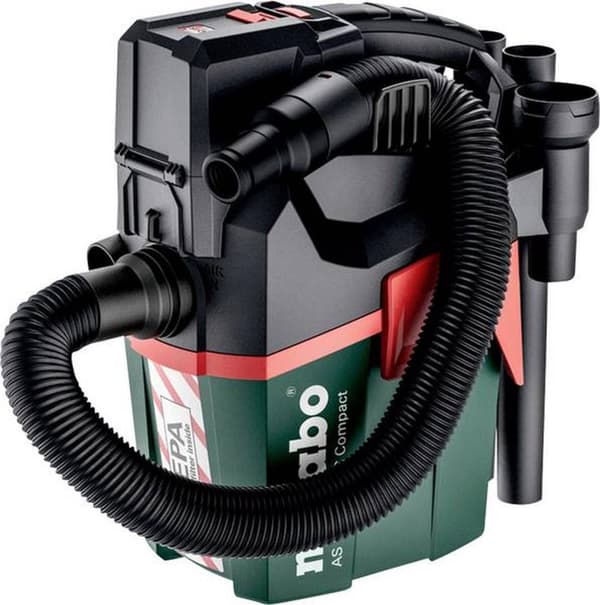 Metabo AS 18 HEPA PC COMPACT 602029850 Våt- och torrdammsugare 6 l Utan batteri Svart