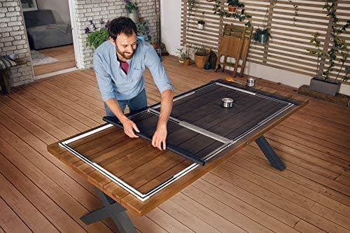tesa Insect Stop FALT dør - foldbar aluminiumsramme med myggenet til døre - med justerbar teleskopramme - hvid - 80 cm x 170 cm til 100x cm x 220 cm