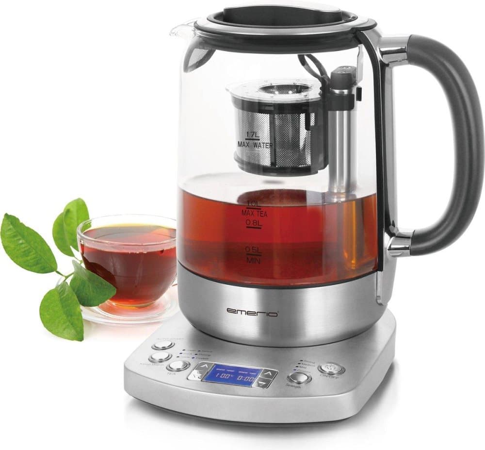 Emerio WK-122248 - Vattenkokare - Sladdlös - BPA-fri -Med display - Silver, Svart