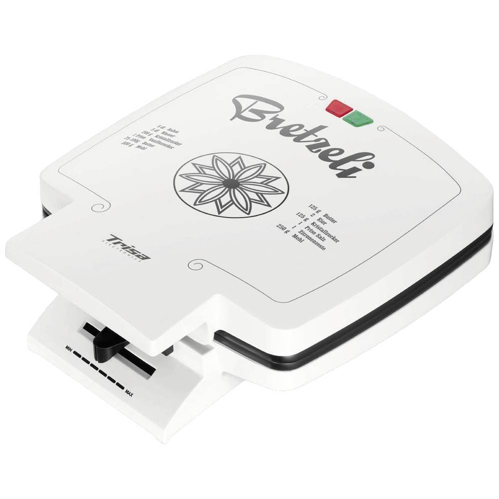 Trisa Bricelet Classique Våffeljärn Non-stick-beläggning, hopfällbar, Kontrolljus, steglös temperaturregulator Vit