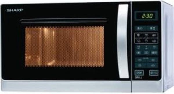 Sharp R642INW - Solo Mikroaaltouuni - Grilli - hopea