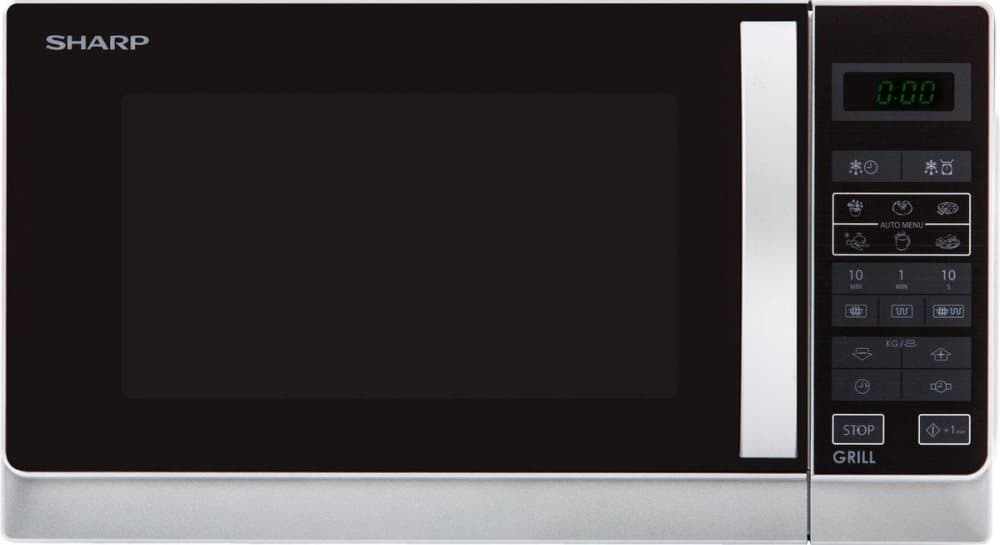 Sharp R642INW - Solo Mikrovågsugn - Grill - silver