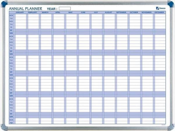 Nobo Performance Planning Board - Årsplanlægger - 720 x 50 x 1030 mm - Ideel til hjemmekontor