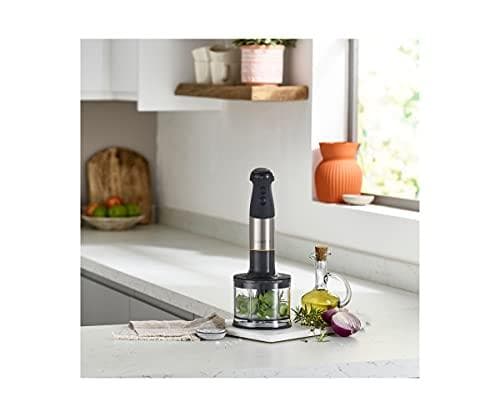 Kenwood Triblade XL sauvasekoitin roiskeenkestävä silppuri 500 ml sosetarvikkeet metalli- ja muovikuppi BPA-vapaa astianpesukoneen kestävä HBM60.307GY
