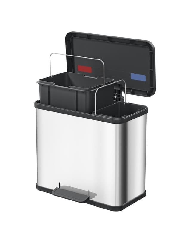 Hailo Öko Duo Plus L papperskorg - 17L + 9L - Svart