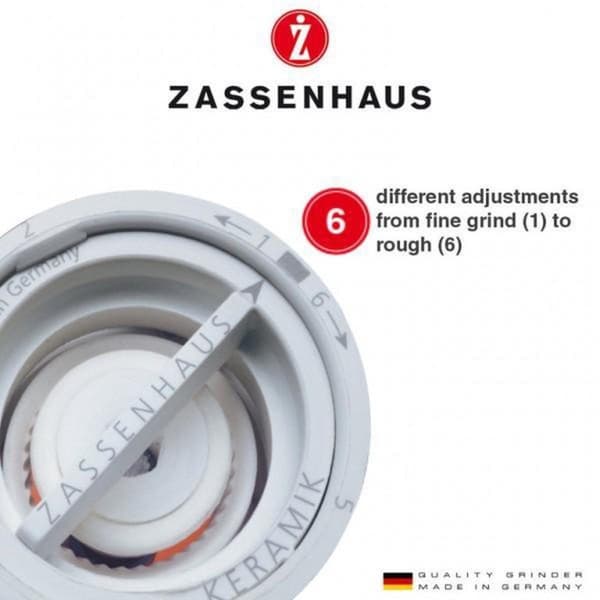 Salt og peberkværn Zassenhaus Augsburg- 18cm- Oliventræ rustfrit stål - Sæt