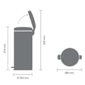 Miniatyrbillede 3 af 8: Brabantia NewIcon Skraldespand - 30 l - Mat Stål