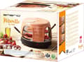 Miniatyrbillede 5 af 11: Emerio PO-116124.1 - Pizzarette - 8 personer - Forbage funktion - Håndlavet terracotta kuppel - 8 isolerede bagespader - Rustfrit stål bageplade - Hol