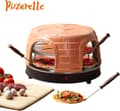 Miniatyrbillede 1 af 11: Emerio PO-116124.1 - Pizzarette - 8 personer - Forbage funktion - Håndlavet terracotta kuppel - 8 isolerede bagespader - Rustfrit stål bageplade - Hol