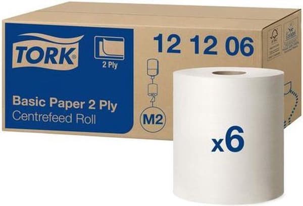 Renserulle Tork M2 121206 2-lags - 20cm x 160m - 6 ruller