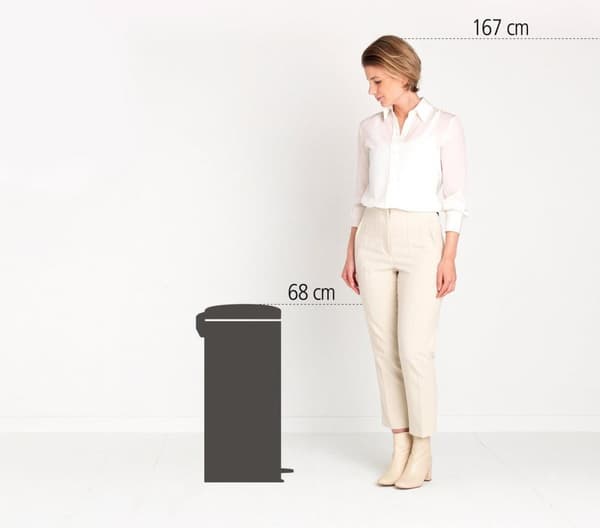 Brabantia NewIcon Skraldespand - 30 l - Blød Beige