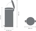 Miniatyrbillede 8 af 8: Brabantia NewIcon Skraldespand - 30 l - Blød Beige