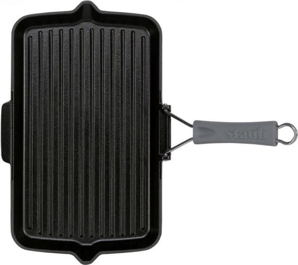 Staub - Grillpanna med handtag - Gjutjärn - 34 x 21cm - Svart