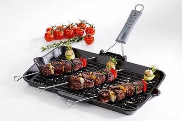 Staub - Grillpanna med handtag - Gjutjärn - 34 x 21cm - Svart