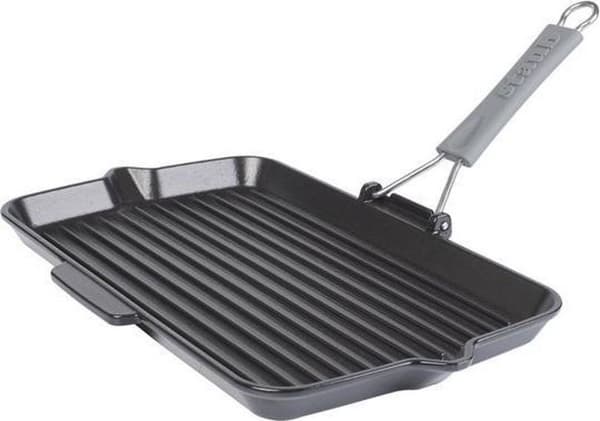 Staub - Grillpanna med handtag - Gjutjärn - 34 x 21cm - Svart