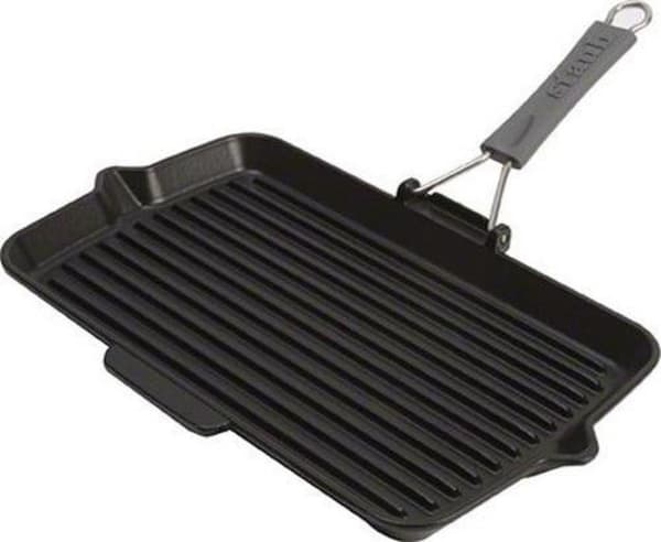 Staub - Grillpanna med handtag - Gjutjärn - 34 x 21cm - Svart