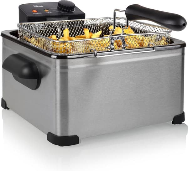 Tristar FR-6949 Frituregryde - Frituregryde 5 liter - Multifunktionel - 1 stor og 2 små friturekurve Sølv