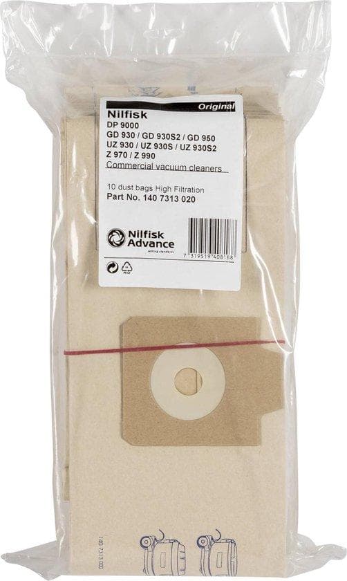Nilfisk 10x støvposer til VP 930 ECO HEPA (1407313020)