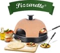 Pikkukuva 10 / 11: Emerio PO-115985 - Pizzarette - 4 henkilöä - Käsintehty terrakottakupu - 4 eristettyä leivinlastat - Tarttumaton pinnoite - Viileä kosketus