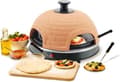 Pikkukuva 1 / 11: Emerio PO-115985 - Pizzarette - 4 henkilöä - Käsintehty terrakottakupu - 4 eristettyä leivinlastat - Tarttumaton pinnoite - Viileä kosketus