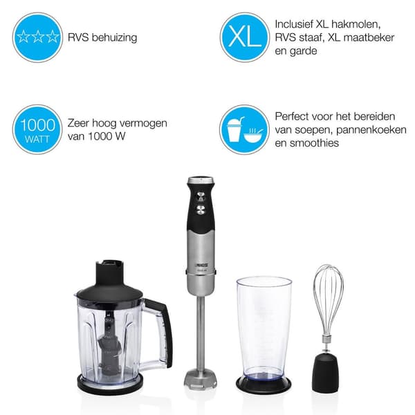 Princess 221221 stavmixer - stavmixer set - 1000 W
