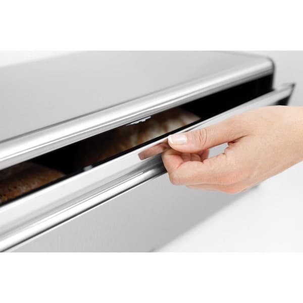 Brabantia Brødspand - med klaplåg - Fingeraftrykssikker i mat stål / mat sort