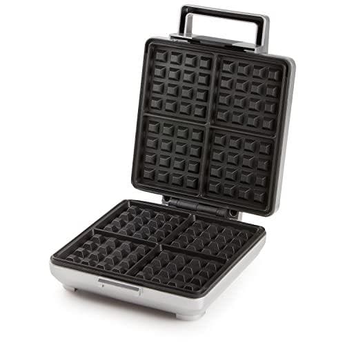 DOMO DO9250W non-stick beläggning för våffeljärn, indikatorlampa, vikbart silver (DO9250W)