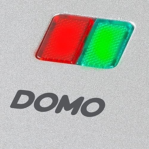 DOMO DO9250W non-stick beläggning för våffeljärn, indikatorlampa, vikbart silver (DO9250W)