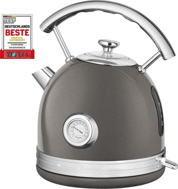 ProfiCook WKS 1192 - vintage retro vattenkokare -Antracit, Silver - 1,7L - 2200 W