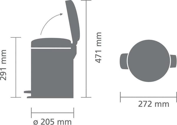 Brabantia NewIcon Papperskorgen - 5 l - Vit