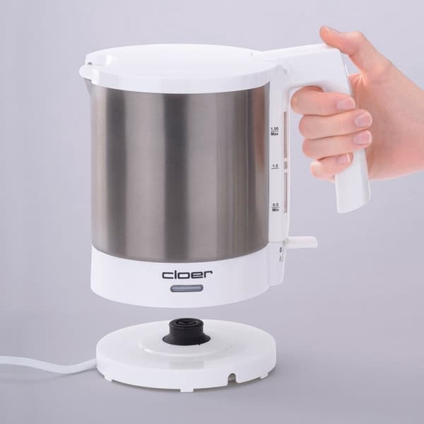 Cloer 4711 Kedel 1,5L 1800W Rustfrit Stål/Hvid