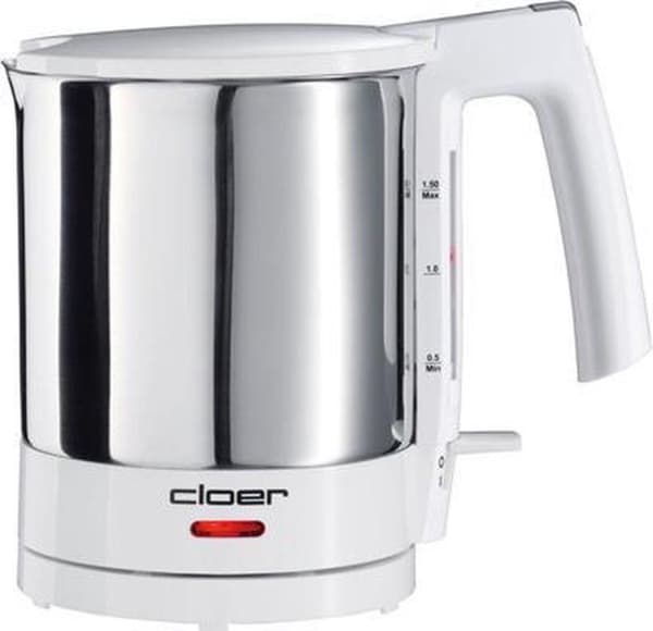 Cloer 4711 Kedel 1,5L 1800W Rustfrit Stål/Hvid