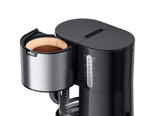 BRAUN KF 1500 BK kaffemaskine PurShine 10 kopper glaskande (KF 1500 BK)