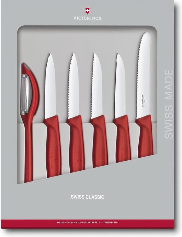 Victorinox Swiss Classic grøntsagsknive 6 stk røde