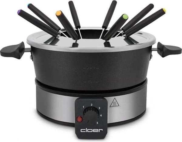 Cloer 6679 - Elektrisk Fondue Pan - 8 fondue gafler