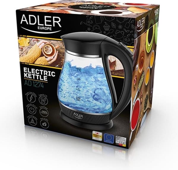 Adler AD1274b - Kedel - sort - 1,7 liter