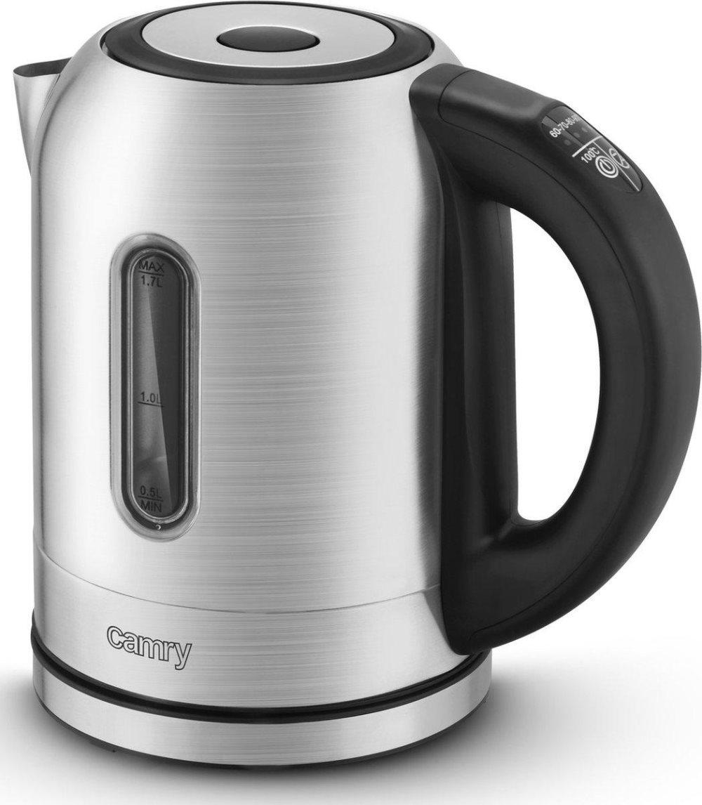 Vattenkokare i glas med temp. kontroll & färgindikering - 1,7 liter CR 1253 Camry