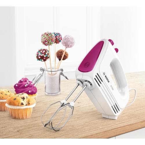 Bosch MFQ2210P Håndmixer 375W Pink, Hvid mixer