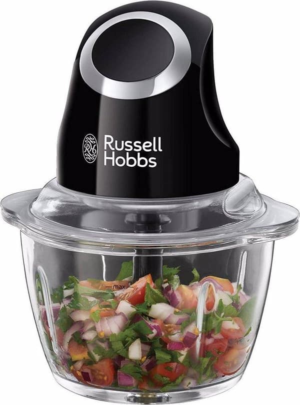 Russell Hobbs Desire Matte Black Mini Chopper 24662-56 Svart, Transparent