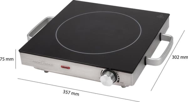 ProfiCook EKP 1210 - fristående elektrisk häll - infraröd - rostfritt stål
