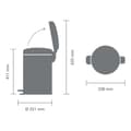 Miniatyrbillede 3 af 8: Brabantia NewIcon Skraldespand - 12 l - Mat Sort
