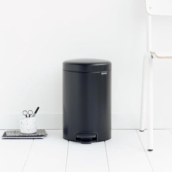 Brabantia NewIcon Skraldespand - 12 l - Mat Sort