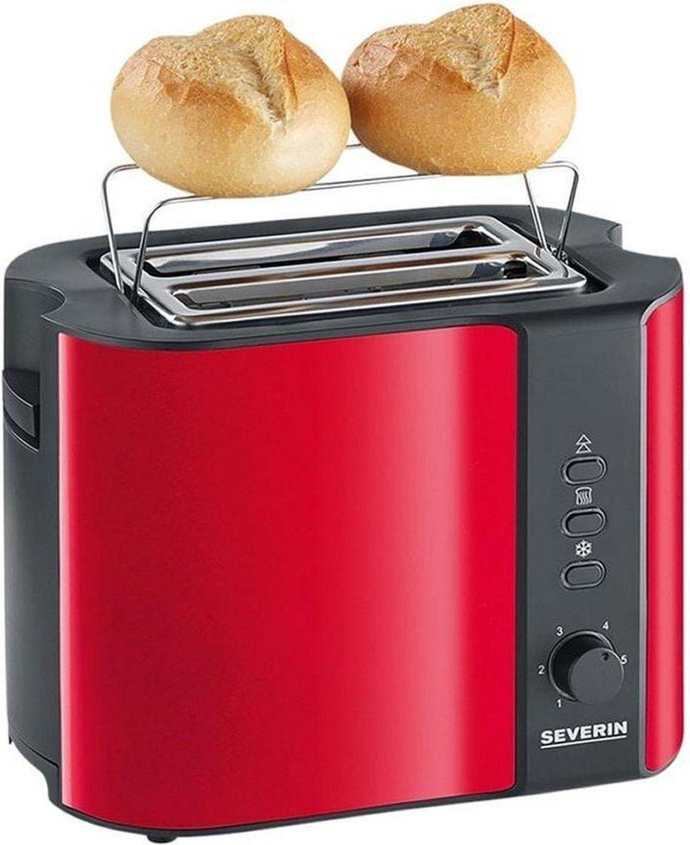 Severin AT2217 - Brödrost - Röd/Svart