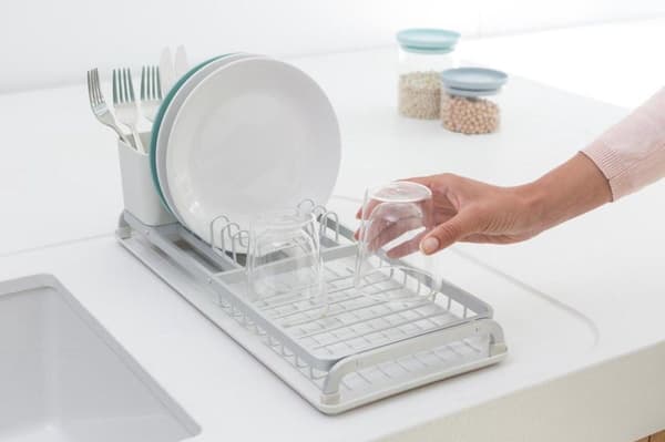 Brabantia SinkSide Dish Rack Compact - vaaleanharmaa